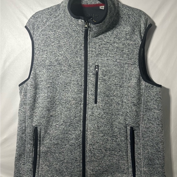 Orvis Vest Sweater Fleece Jacket Full Zip Gray‎ Outdoor Hiking Men's Size XL - Picture 1 of 6
